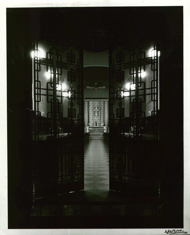 Cor Jesu Chapel iron doors